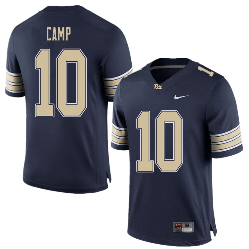 Men #10 Keyshon Camp Pittsburgh Panthers College Football Jerseys Sale-Home Blue